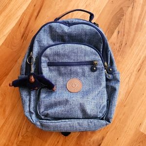 Kipling small denim backpack